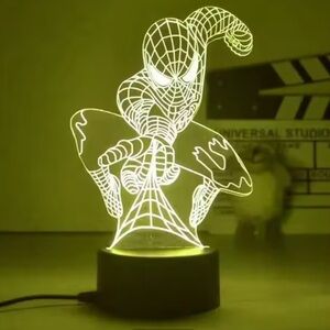 Marvel 3D LED Night Light Anime Style Superhero Lamp Table Light Kids Bedroom